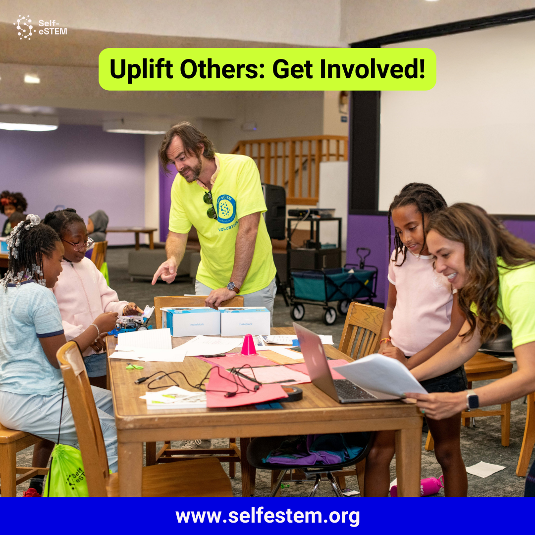 Lift as We Climb. Volunteer with Self-eSTEM. Image